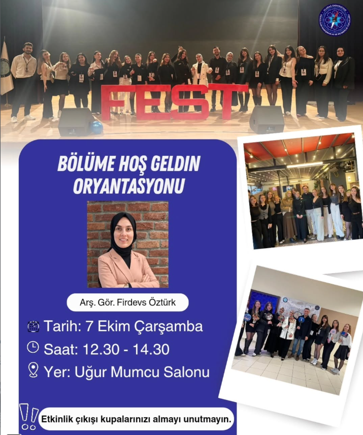 PDR TOPLULUĞU TARAFINDAN BÖLÜME HOŞ GELDİN ORYANTASYONU GERÇEKLEŞTİRİLDİ